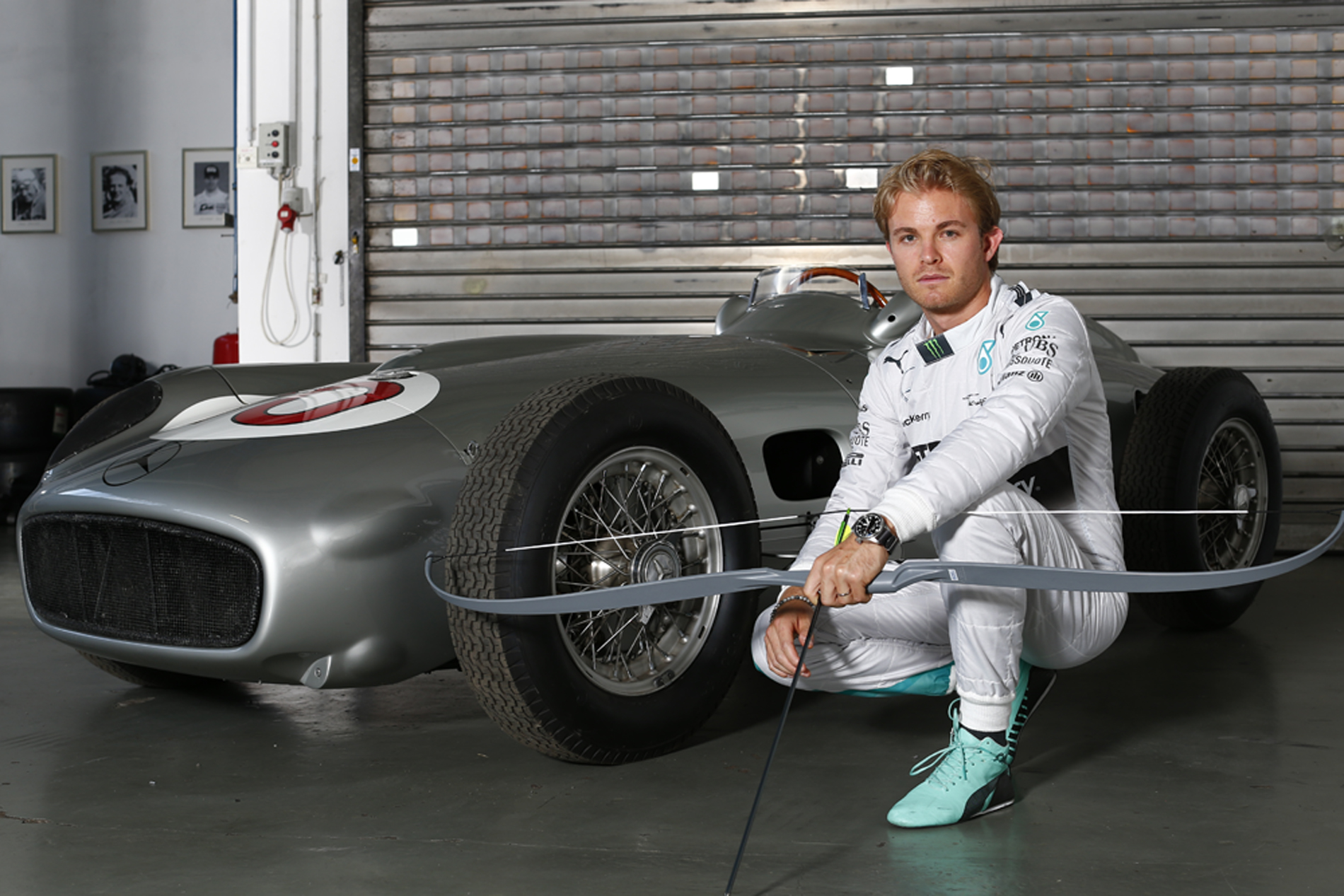 Nico Rosberg mit Silberpfeil. Copyright: Mercedes