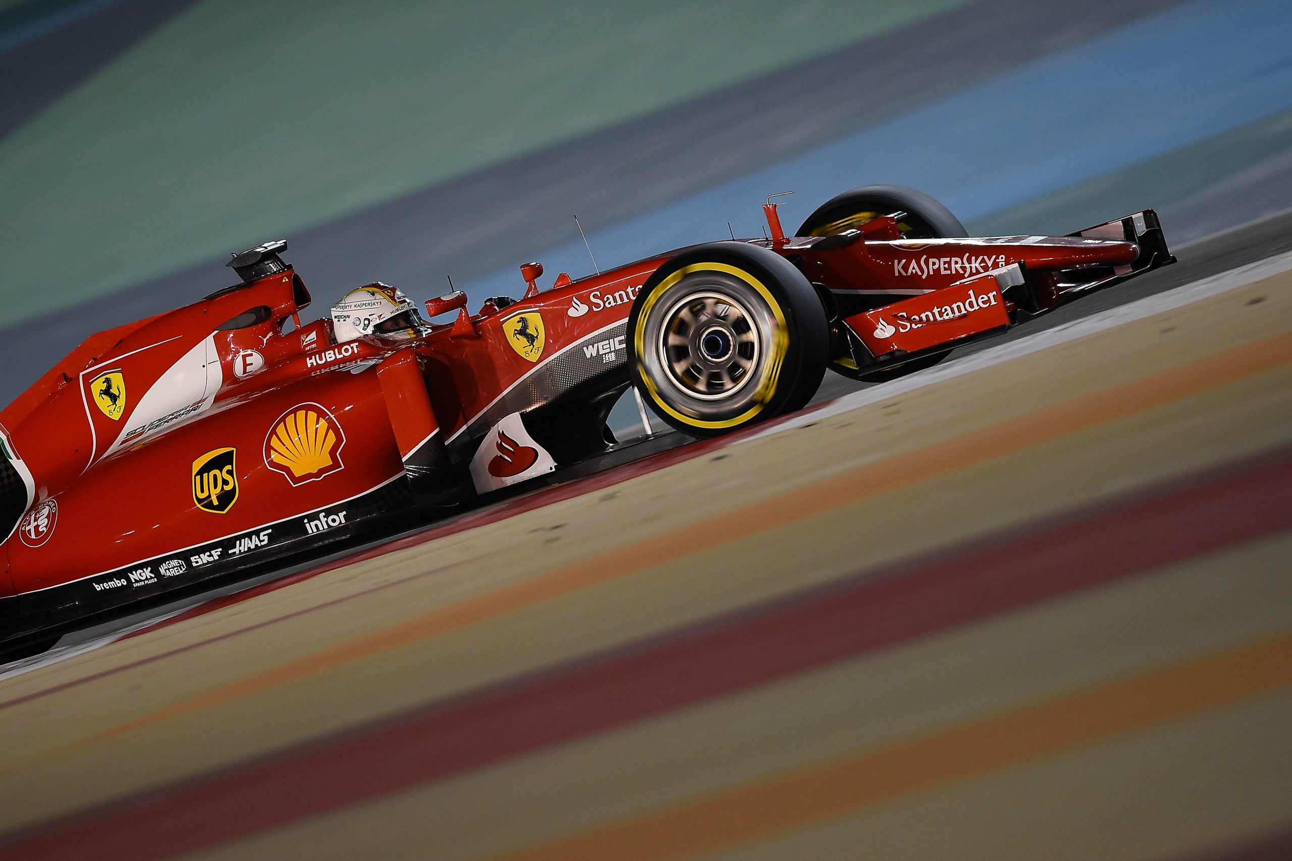 Vettel in Bahrain. Copyright: Ferrari