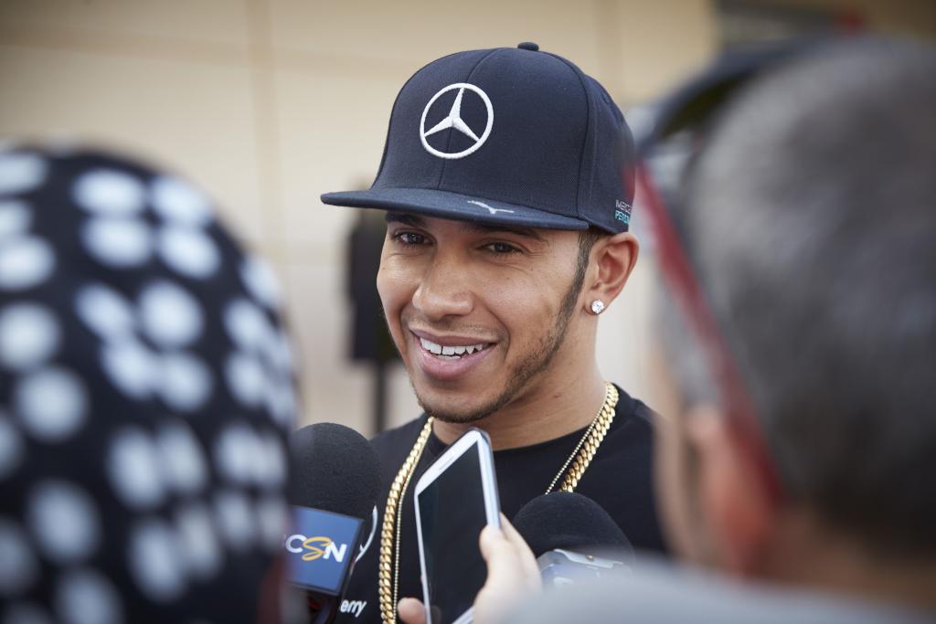 Hamilton in Bahrain. Copyright: Mercedes