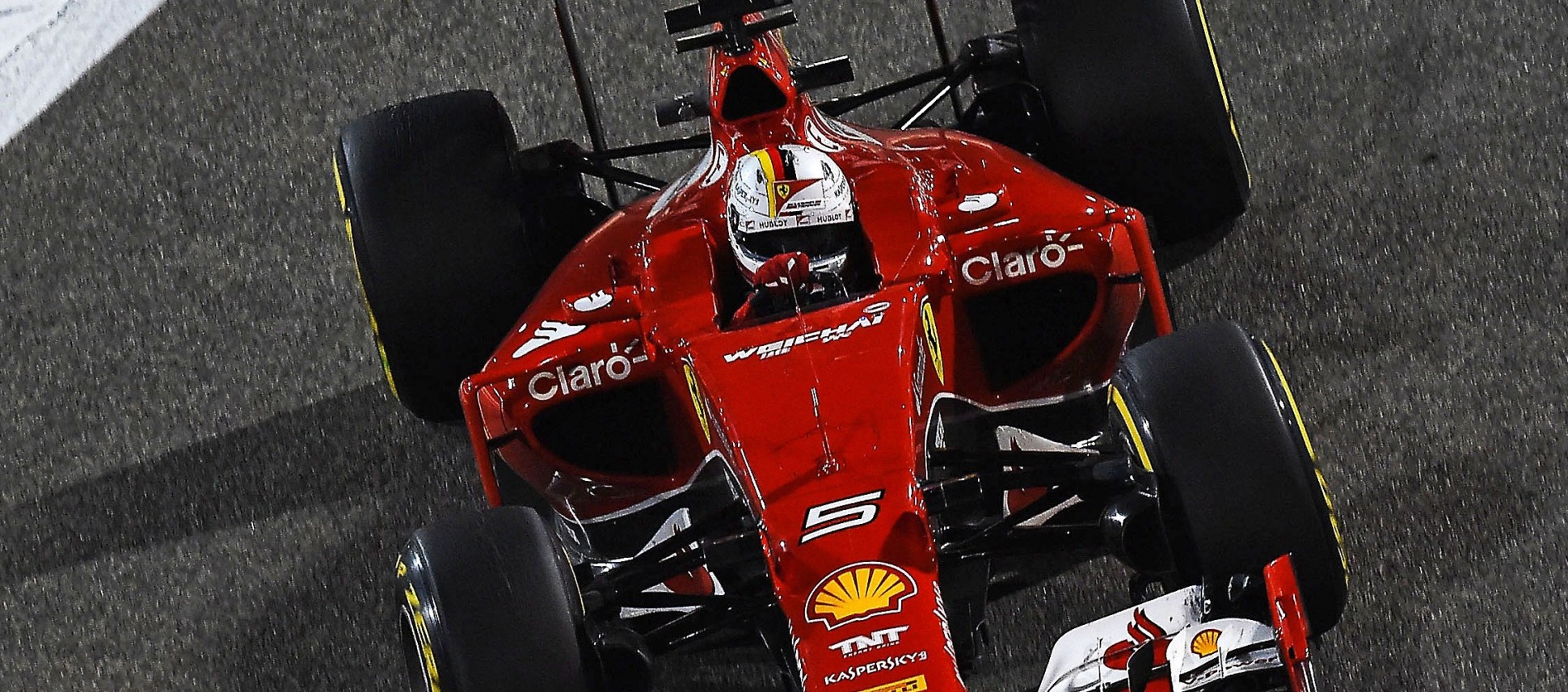 Vettel im Ferrari. Copyright: Ferrari