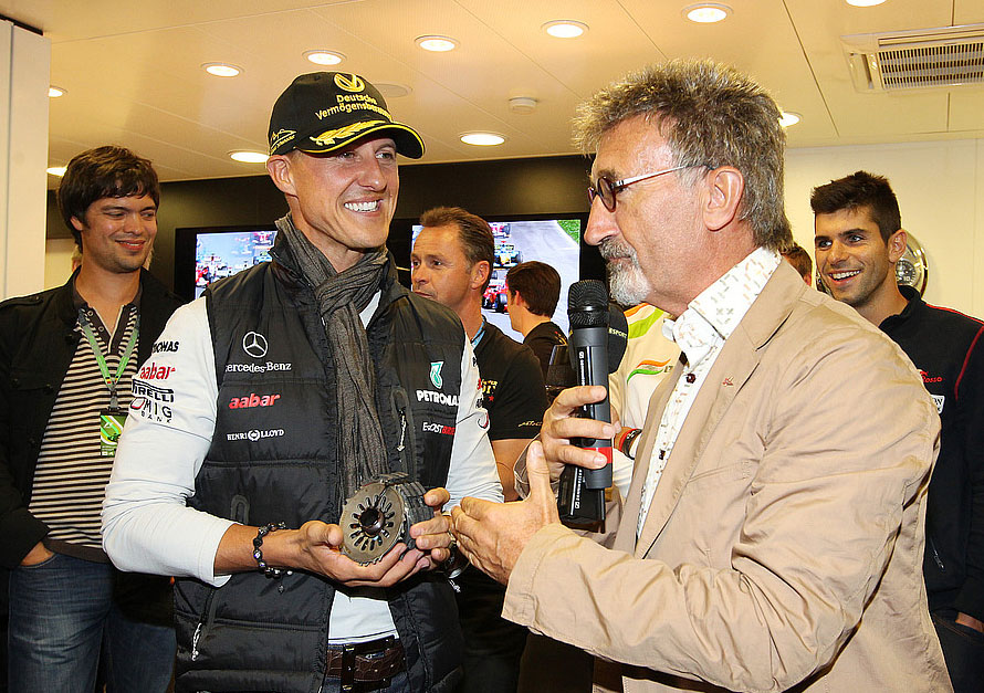 Schumacher und Jordan 2012 in Spa. Copyright: Mercedes