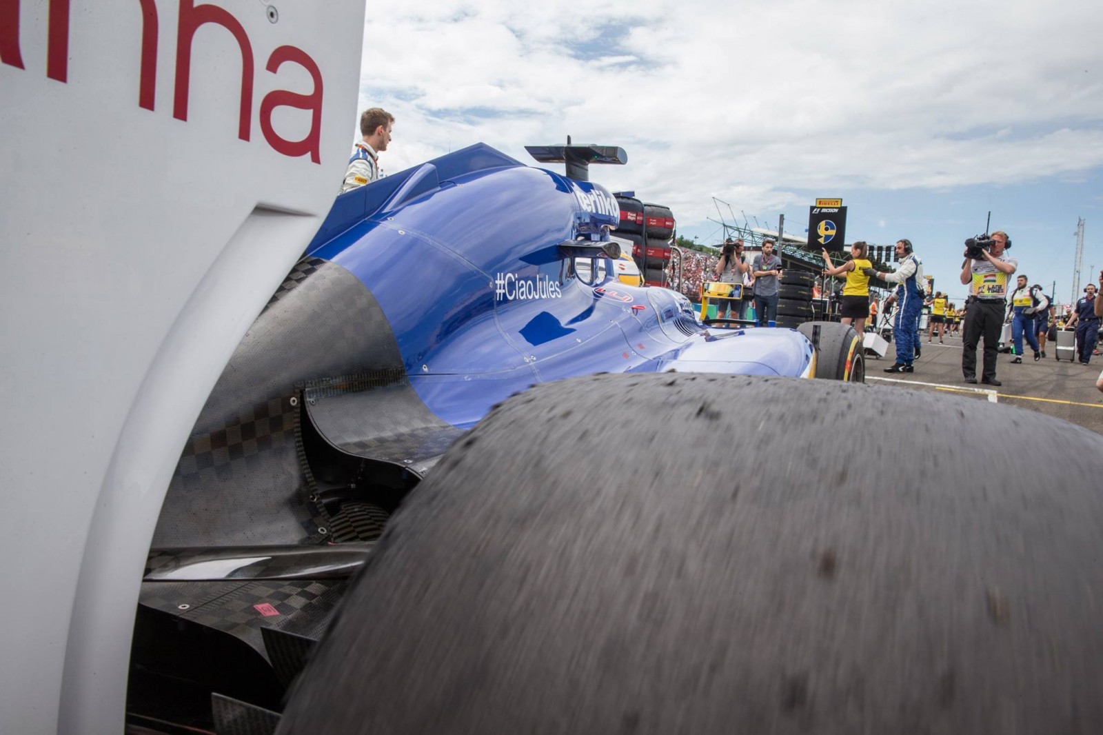 Sauber mit Pirelli-Reifen in Budapest. Copyright: Sauber