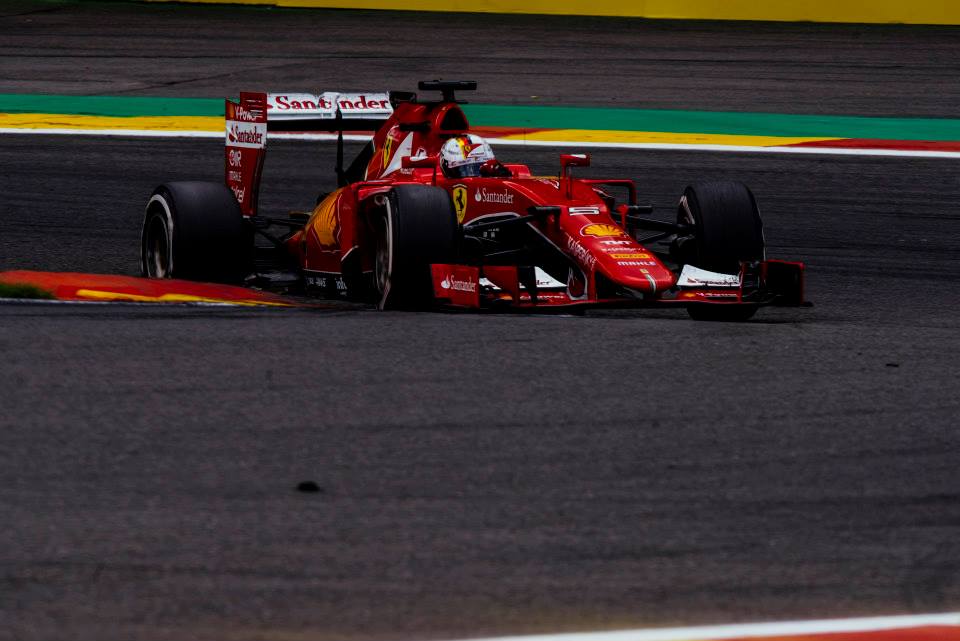 Vettel in Spa. Copyright: Ferrari