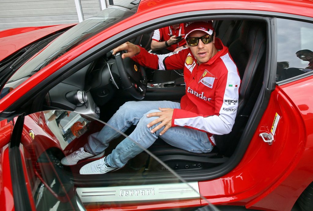 Vettel in einem Ferrari. Copyright: F1-insider.com