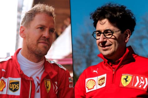Binotto and Sebastian Vettel