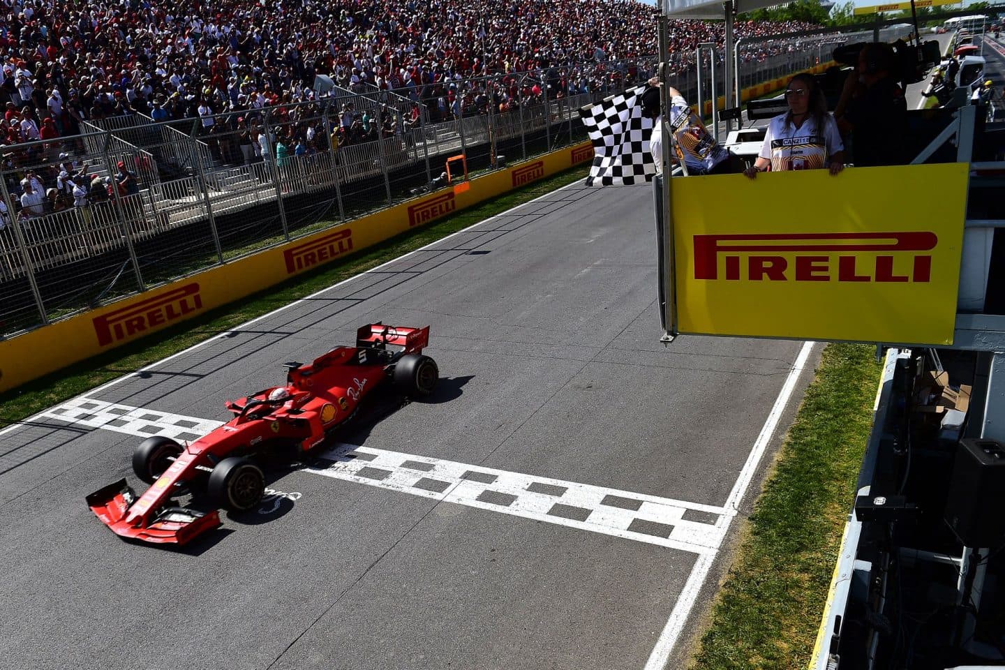 Vettel Zielflagge Kanada 2019