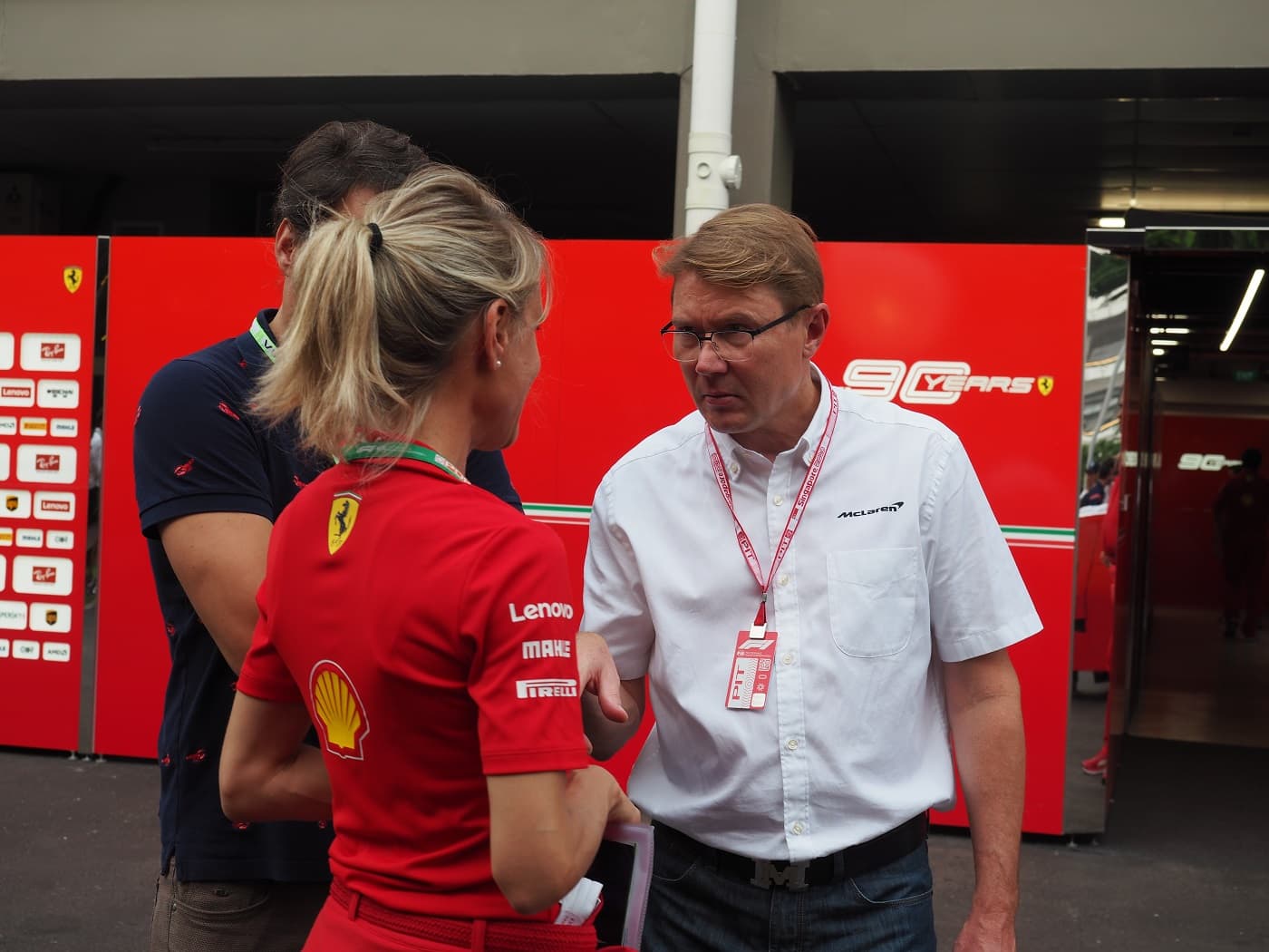 Hakkinen and Ferrari Singapore 2019