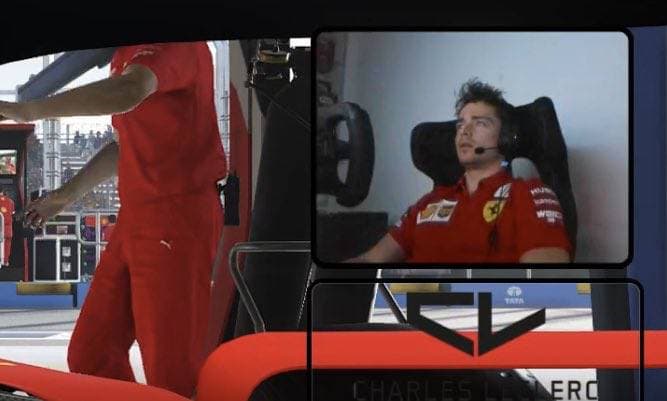 Leclerc beim Simracing