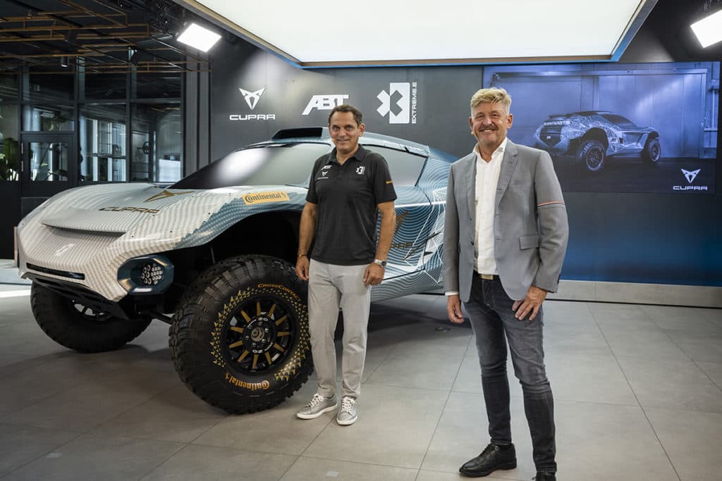 Abt hat in Hamburg Mattias Ekström und Cupra als Partner für die neue Extreme E präsentiert