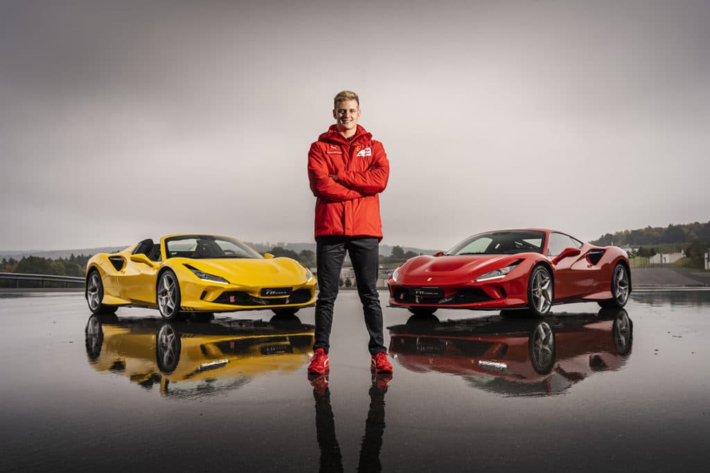 Mick Schumacher Ferrari F8. Credit: Ferrari