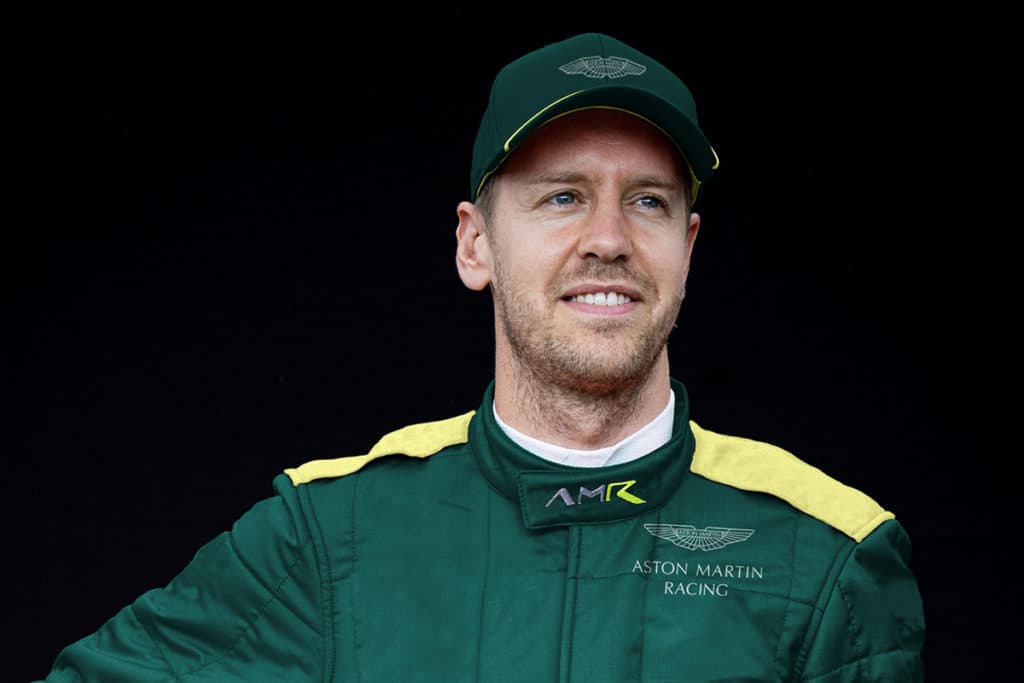 Vettel im Aston Martin Look