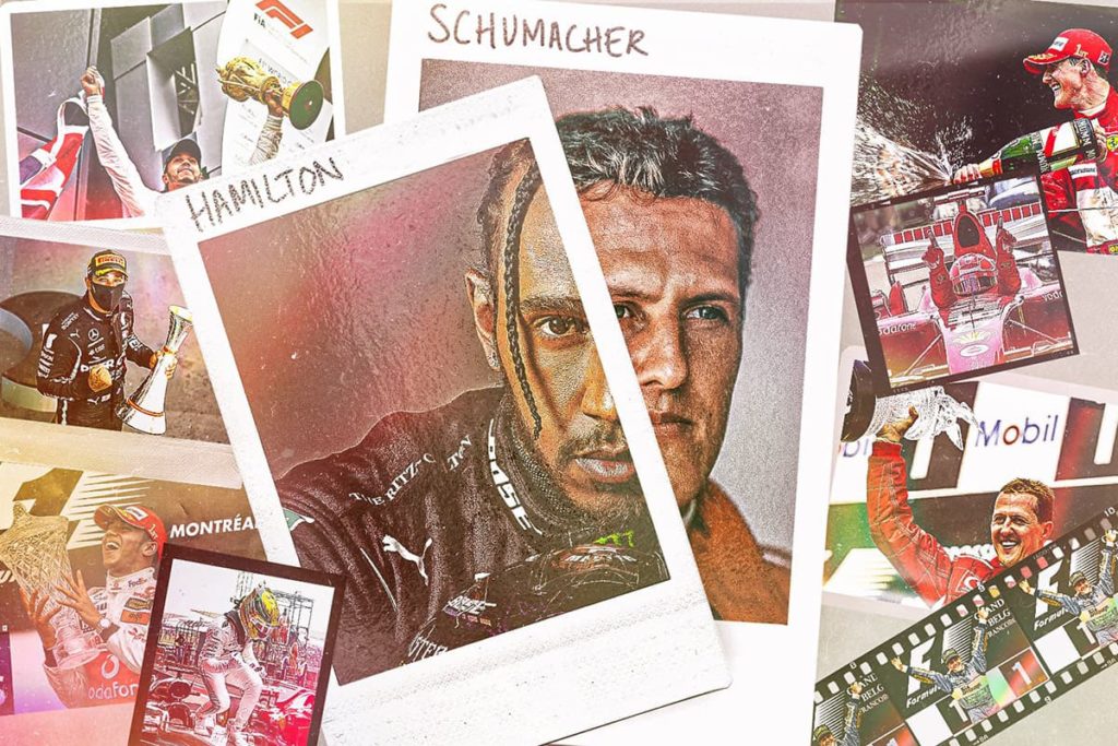 Hamilton und Schumacher. Credit: F1