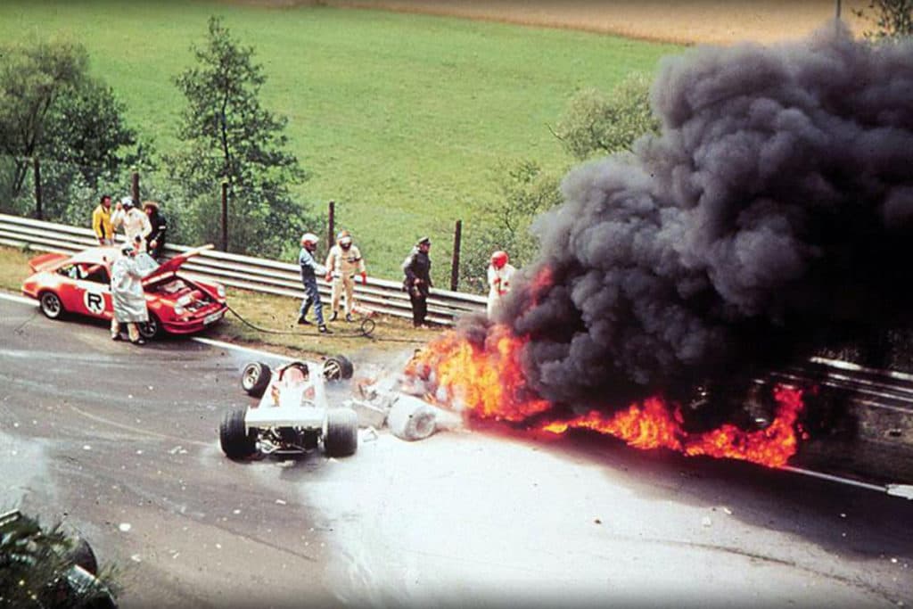 Nikki Laudas legendärer Unfall 1976 auf der Nordschleife
