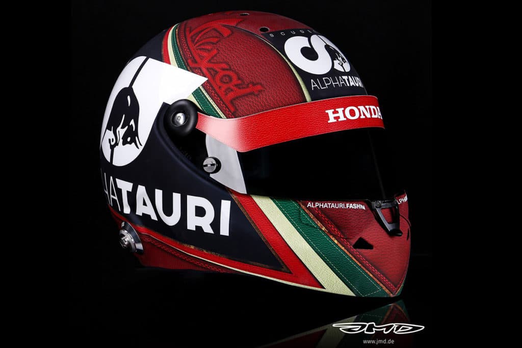 Daniil Kvyat Helm Imola 2020. Credit: Jens Munser Designs