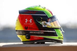 Mick Schumachers Helm Credit: LAT / Haas