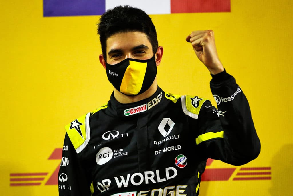 Esteban Ocon war als Zweiter der 13. Fahrer, der in dieser Saison auf das Podest durfte. Credit: Renault