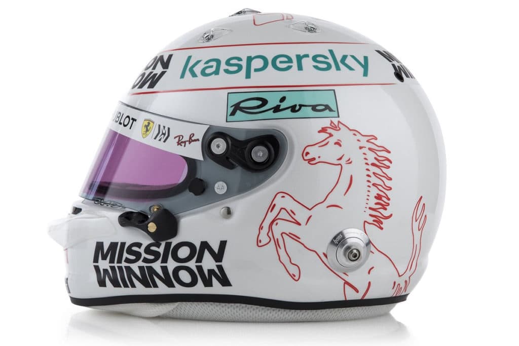 Sebastian Vettel Helm 2020. Credit: Jens Munser Designs