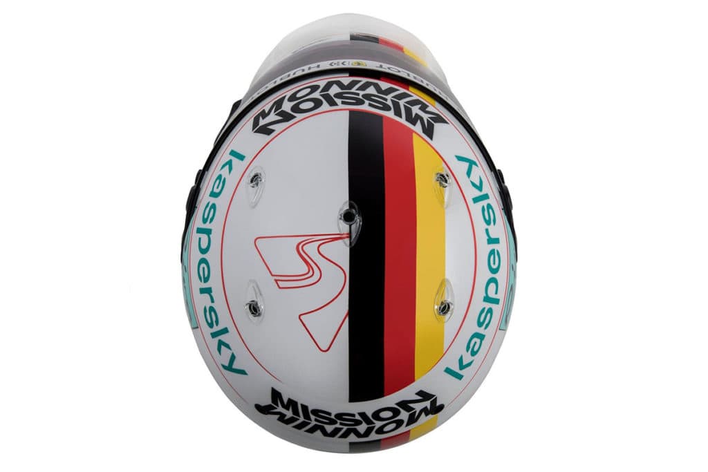 Sebastian Vettel Helm 2020. Credit: Jens Munser Designs