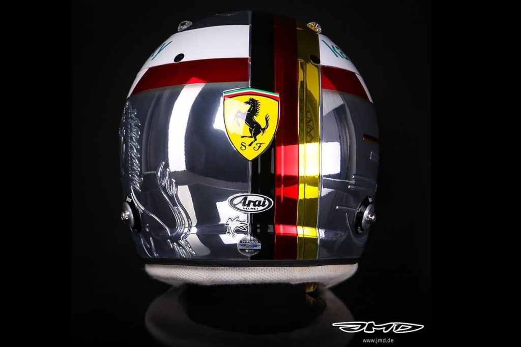 Sebastian Vettel Helm Monza 2020. Credit: Jens Munser Designs