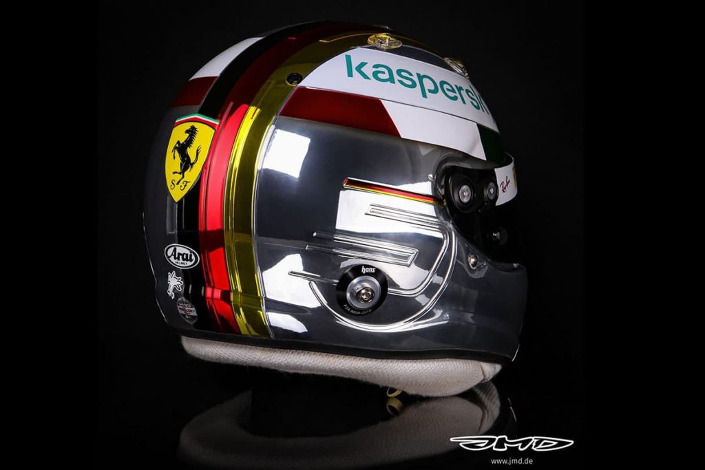 Sebastian Vettel Helm Monza 2020. Credit: Jens Munser Designs