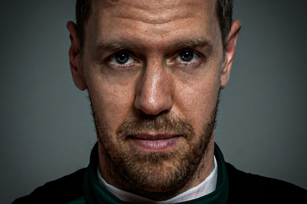 Sebastian Vettel in Aston-Martin-Grün. Credit: Aston Martin F1 Team