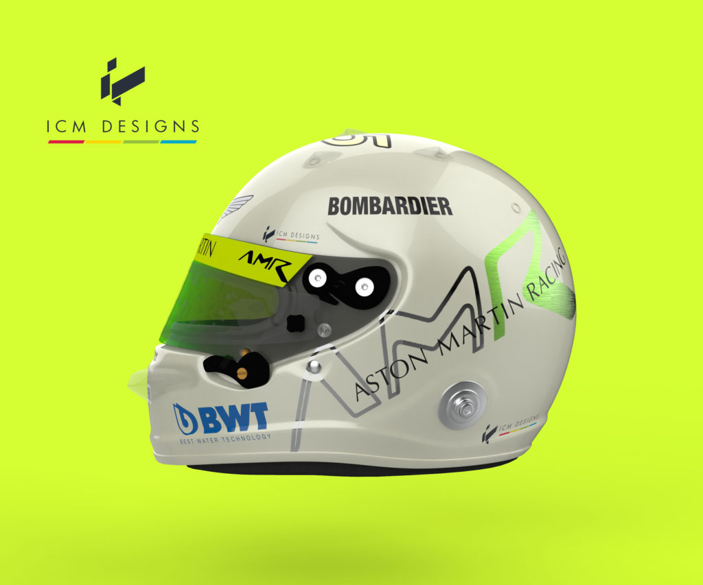 Studie zu Vettels Helmdesign bei Aston Martin. Credit: ICMDesigns