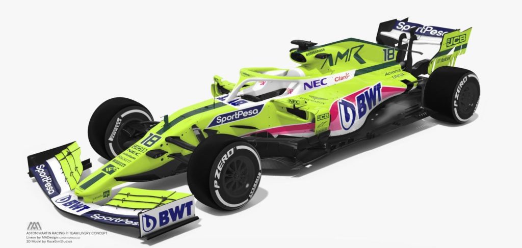 Aston Martin F1 2020 Design. Credit: MADesign