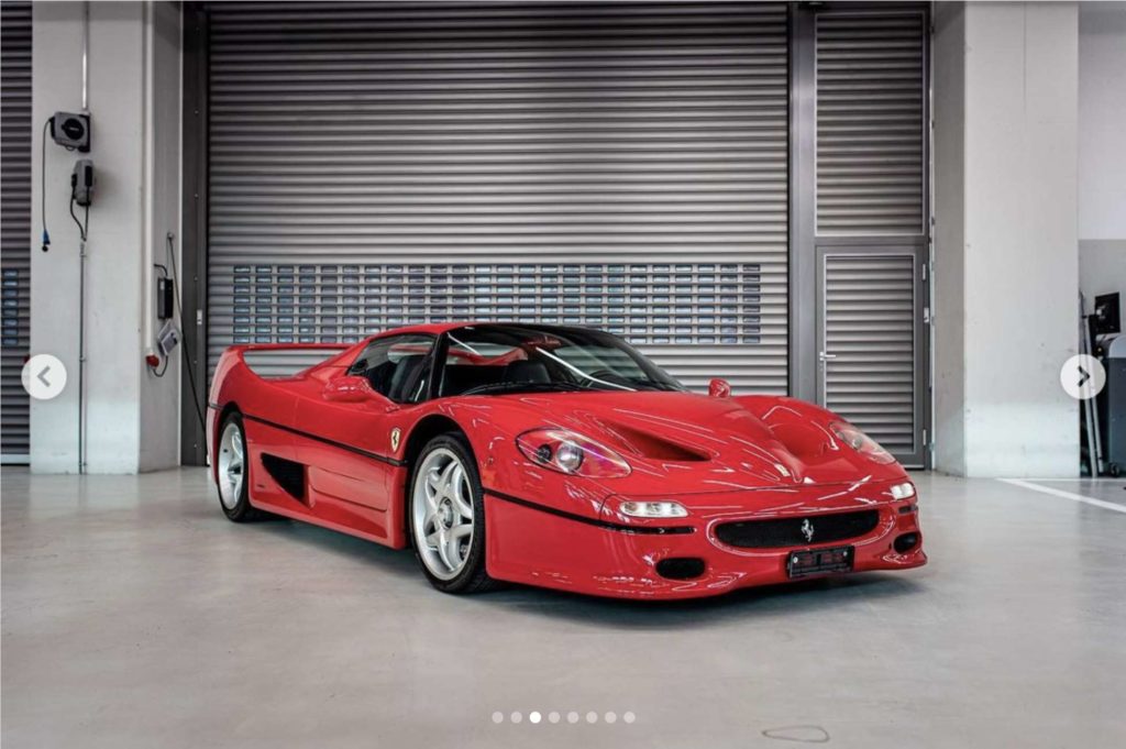 Vettels 1996 Ferrari F50. Credit: TomHartleyJunior/Instagram