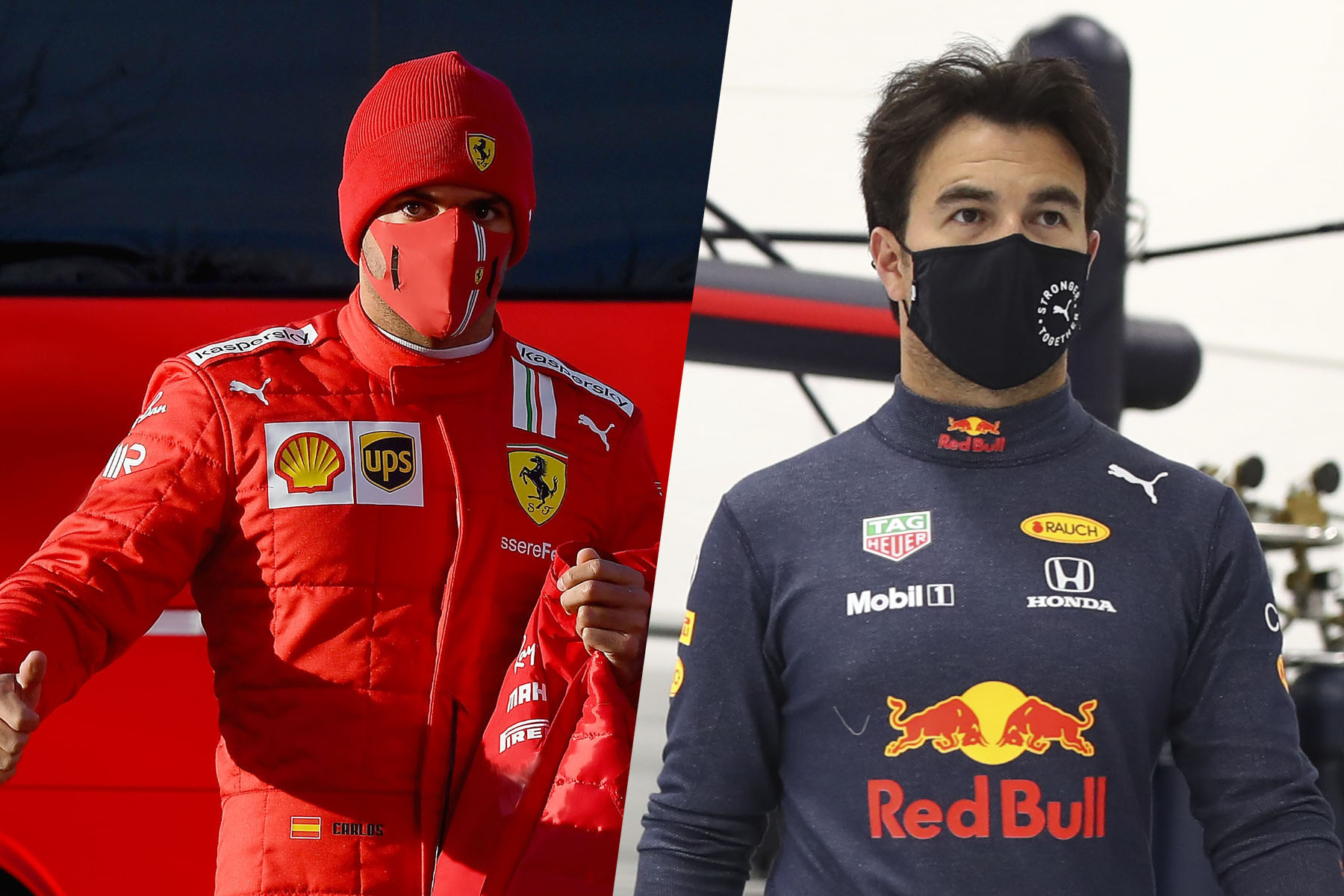 Carlos Sainz und Sergio Pérez Credit: Ferrari / Red Bull