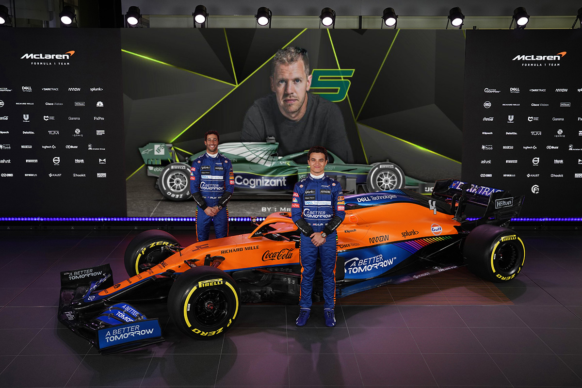 McLaren vs. Aston Martin Credit MrKaiser05, McLaren (Montage F1 Insider)