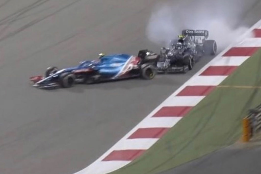 Formel 1 Vettel Crash Bahrain GP 2021