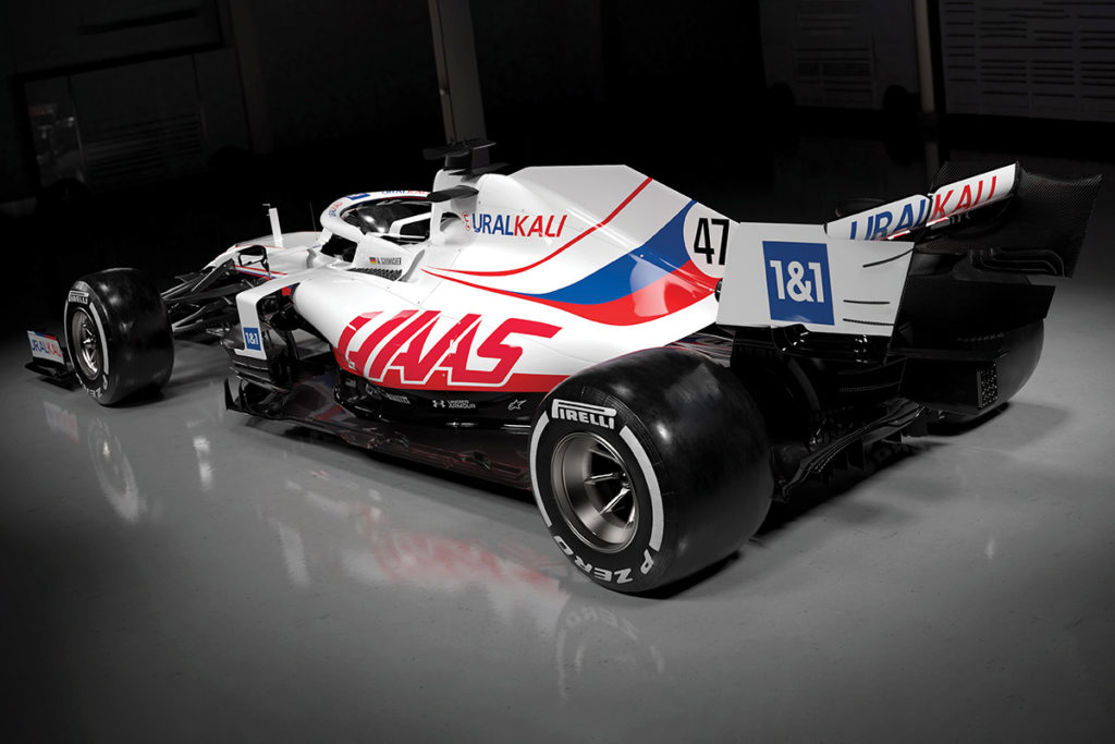 Haas VF-21 Lackierung für die Formel-1-Saison 2021