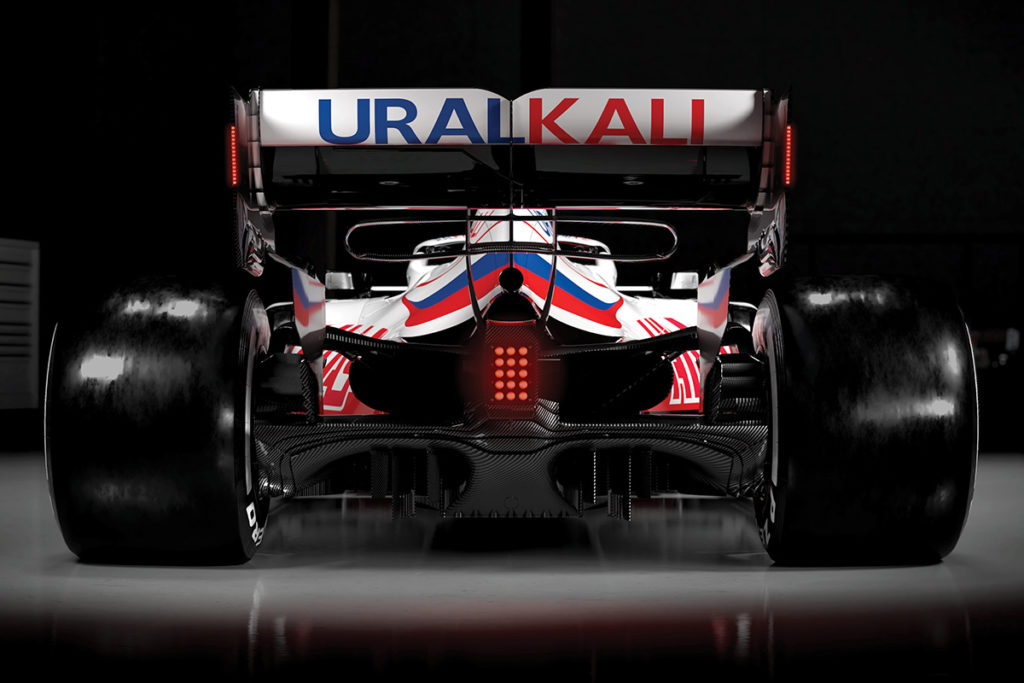 Haas VF-21 Lackierung für die Formel-1-Saison 2021