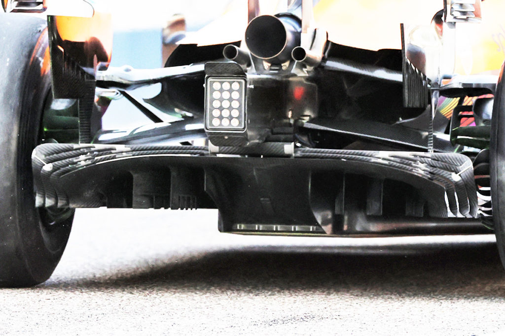 Der Diffusor des McLaren MCL35M