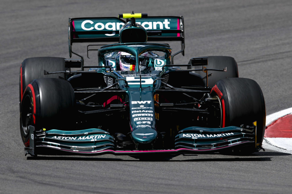 Formel 1 Sebastian Vettel Aston Martin Portugal GP 2021 FP2