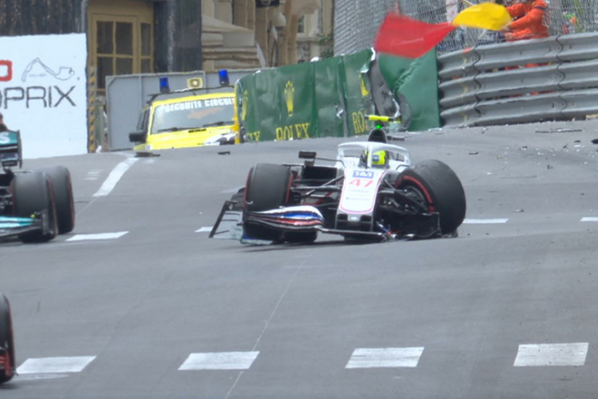 Formel 1 Mick Schumacher Haas Monaco GP FP3 Crash