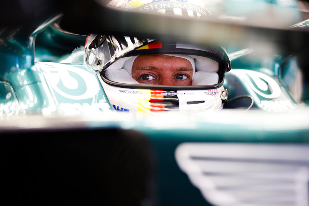 Formel 1 Sebastian Vettel Aston Martin Spanien GP 2021 FP1
