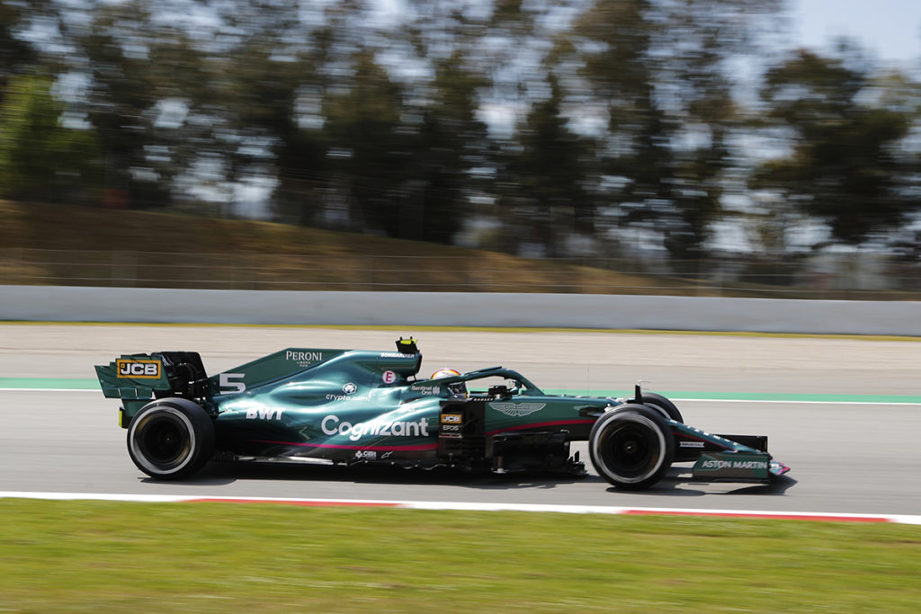 Formel 1 Sebastian Vettel Aston Martin Spanien GP 2021 FP2