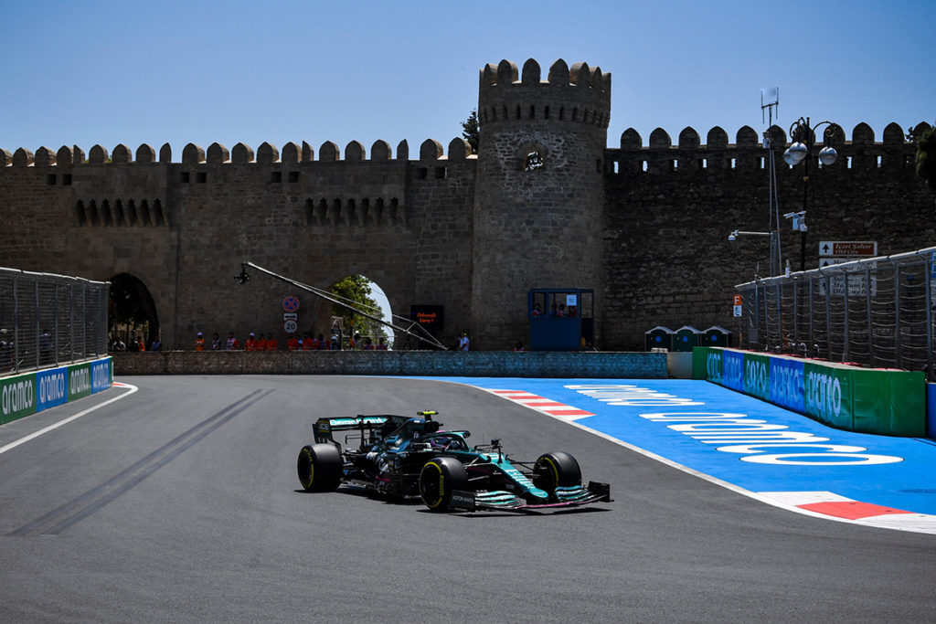 Formel 1 Sebastian Vettel Aserbaidschan GP Aston Martin FP1