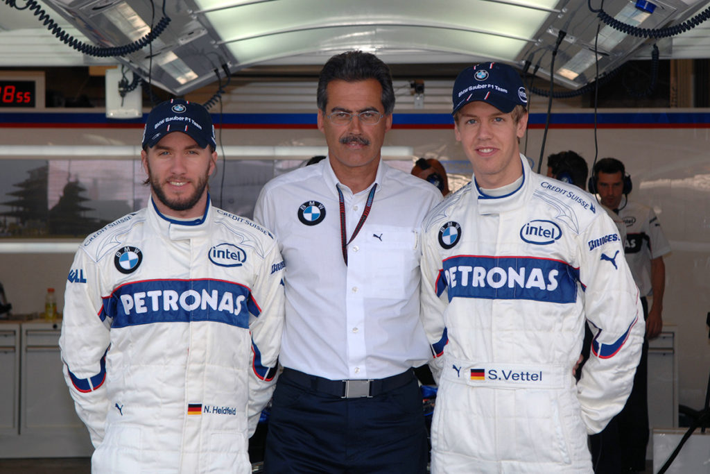 Vettel und Heidfeld bei BMW Sauber, Credit: Hersteller