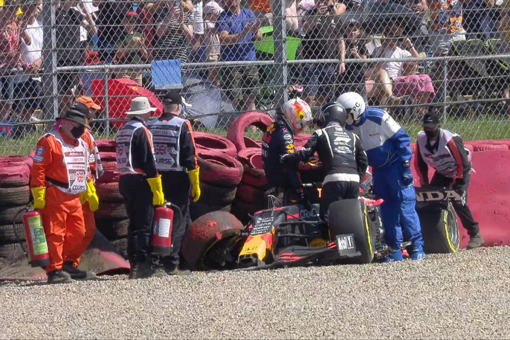 Formel 1 Max Verstappen Lewis Hamilton Silverstone Crash