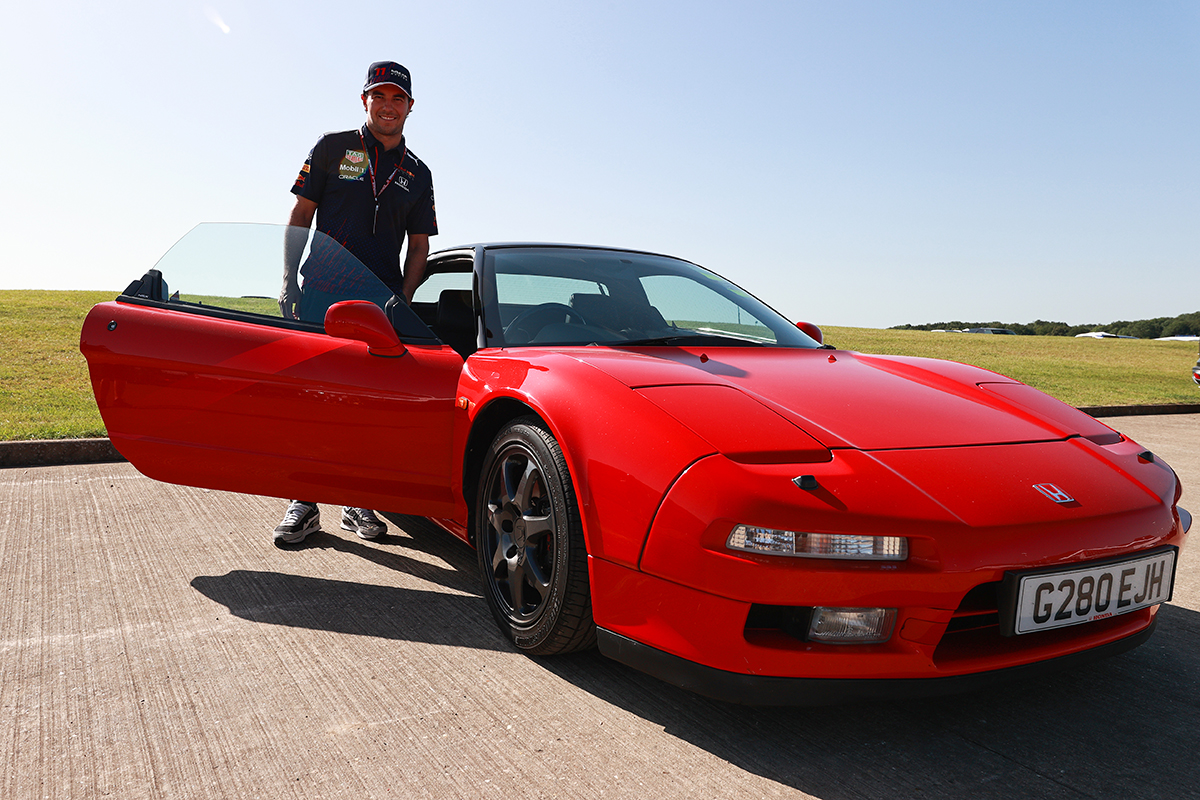Sergio Perez Ayrton Senna Honda NSX Silverstone 2021