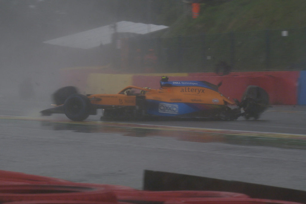 Formel 1 Lando Norris Spa Crash 2021
