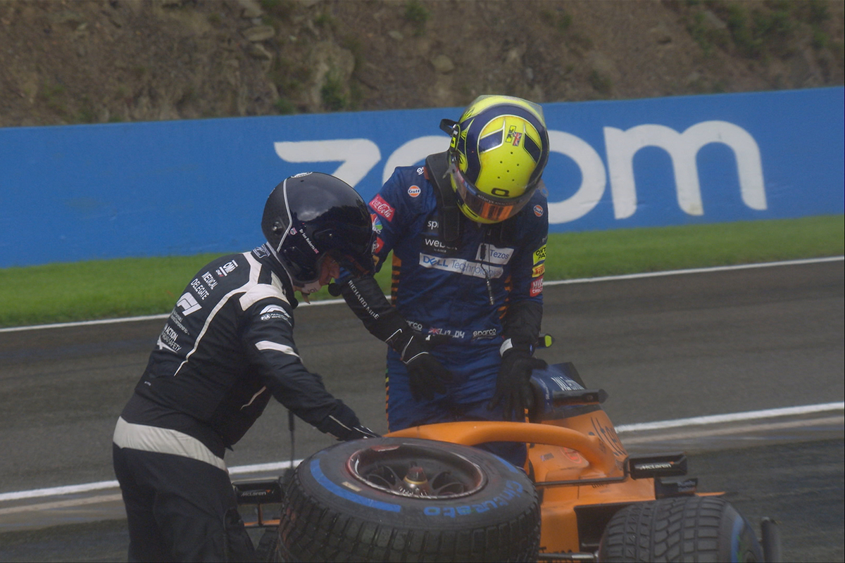 Formel 1 Lando Norris Spa Crash 2021