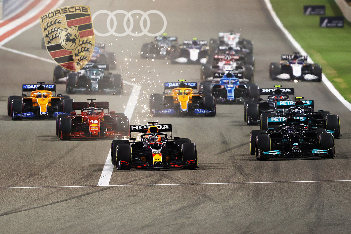 Formel 1 Start Audi Porsche Logo