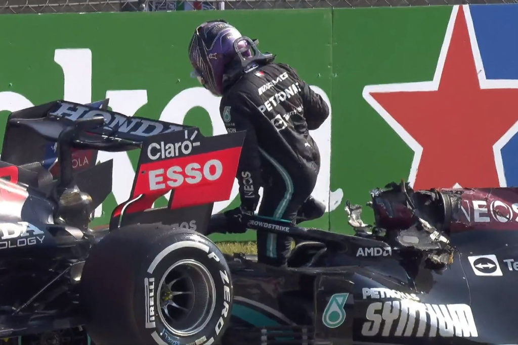 Formel 1 Verstappen Hamilton Crash Monza 2021 02 WM-Duell 2021