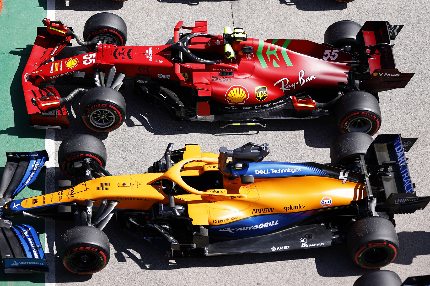 Formel 1 Ferrari McLaren 2021