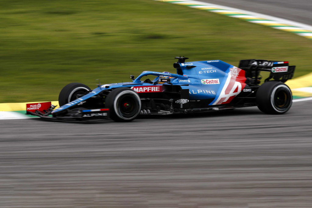 Formel 1 Fernando Alonso Alpine Brasilien GP 2021 FP2