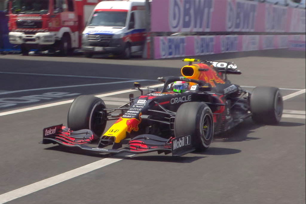 Formel 1 Sergio Perez Red Bull Mexico GP FP1 Crash