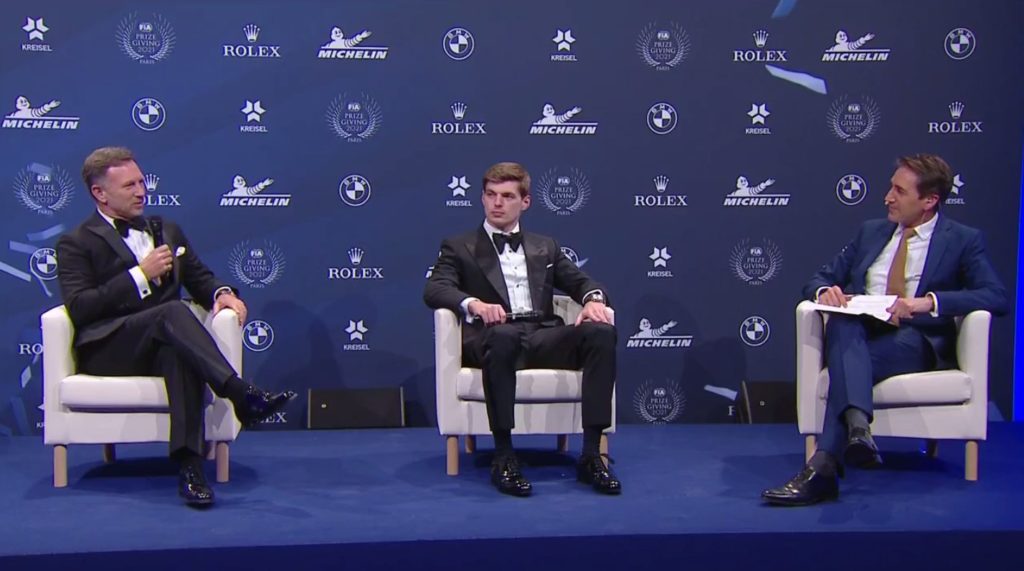 FIA Gala Verstappen Horner Formel 1 2021 Red Bull